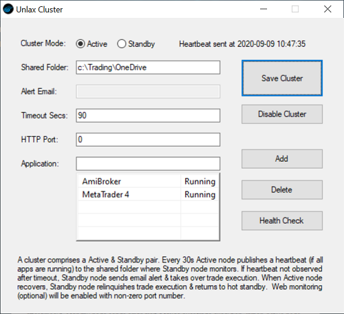 Cluster - Active Node