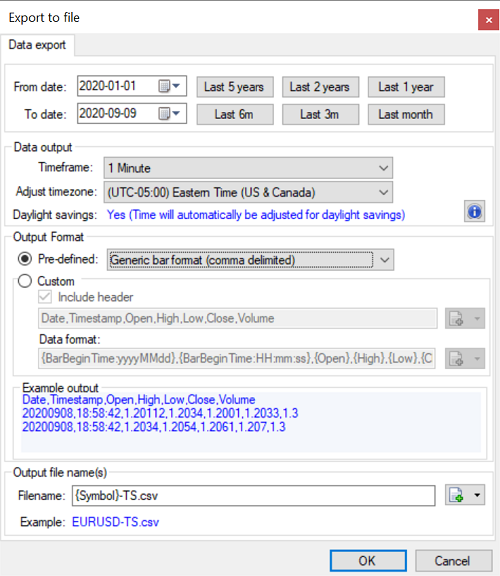 TickStory Data Export